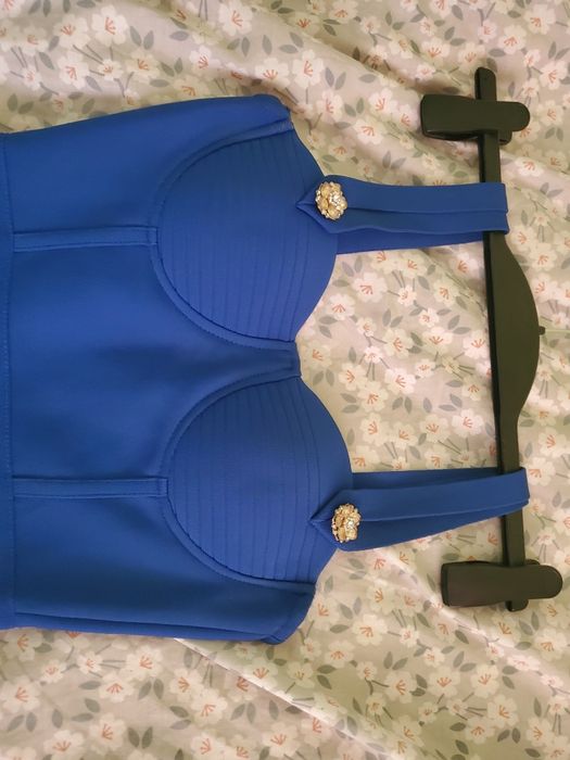 Синя официална рокля