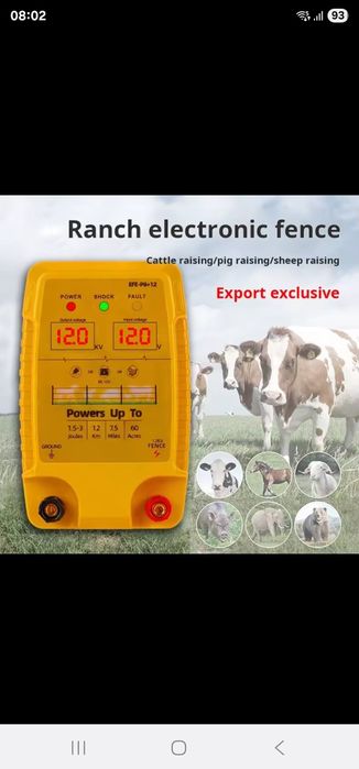 Kit complet de gard electric de înaltă calitate, cu funcție de alarmă.