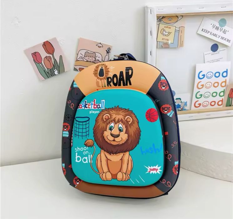 Детска раница с лъвче твърда черупка