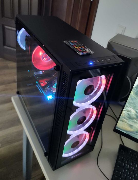 Set ventilatoare PC LED RGB 6 bucati de 120mm cu Telecomanda