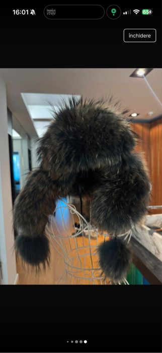 Caciula din blana naturala de vulpe