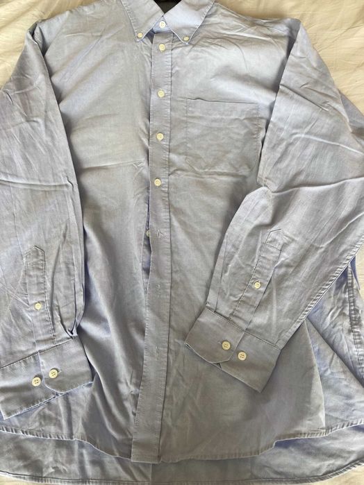 Мъжка риза Fruit of the Loom тип Oxford голям размер дълъг и къс ръкав
