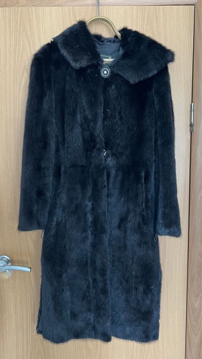 Норковая шуба с капюшоном