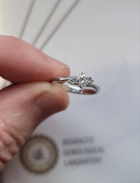 Inel platina diamante