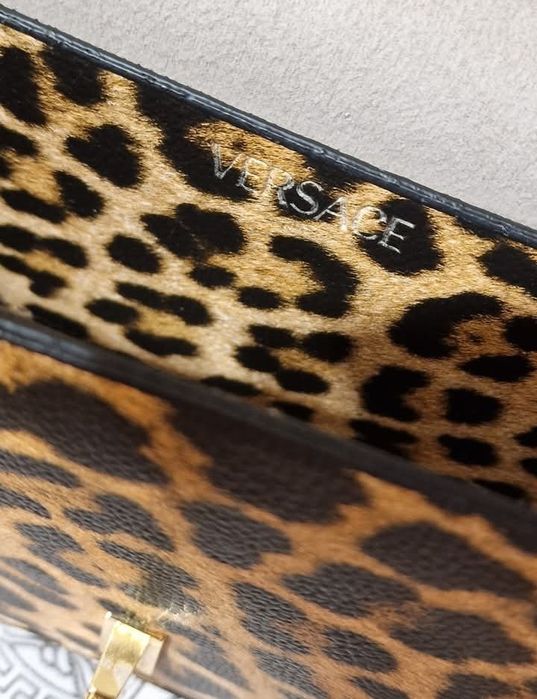 Geanta damă new model animal print, logo metalic auriu, saculet