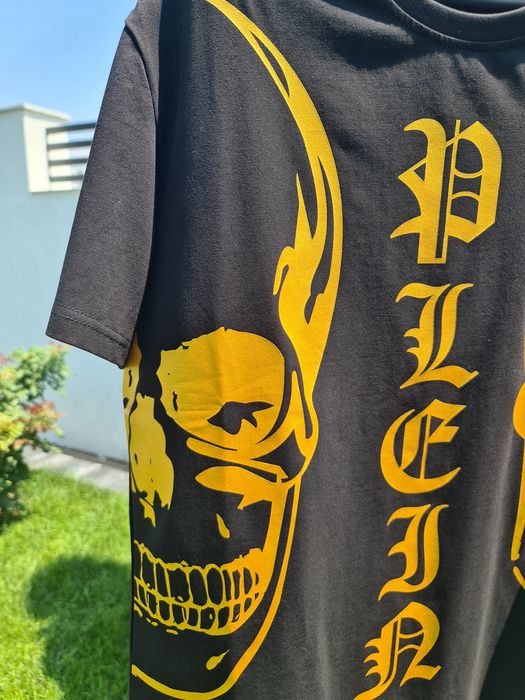 Reducere-Promotie-Discount-Oferta-Tricou-Philipp-Plein-PP-Model-Nou-Bumbac-Calitate-Premium-Poze-Reale-M-L-Stoc