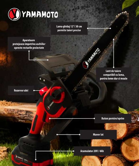 Mini drujba brushless cu acum. 4ah si incarcator  Factura+Garantie