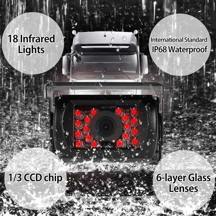 Комплект камери за задно виждане YEDDY Dual Reversing Camera Set 7" ..
