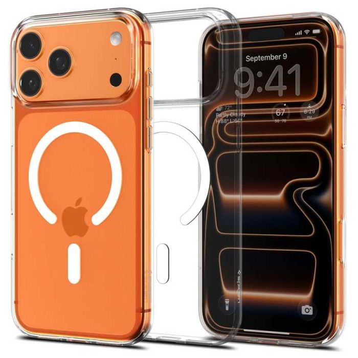 Силиконов TPU калъф с MagSafe за iPhone 17 Pro ACS10396 17 Pro Max ACS10394 Spigen Liquid Crystal MagSafe Case / Прозрачен / Оригинал
