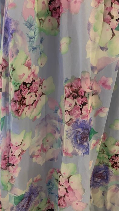 Платье шелковое длинное