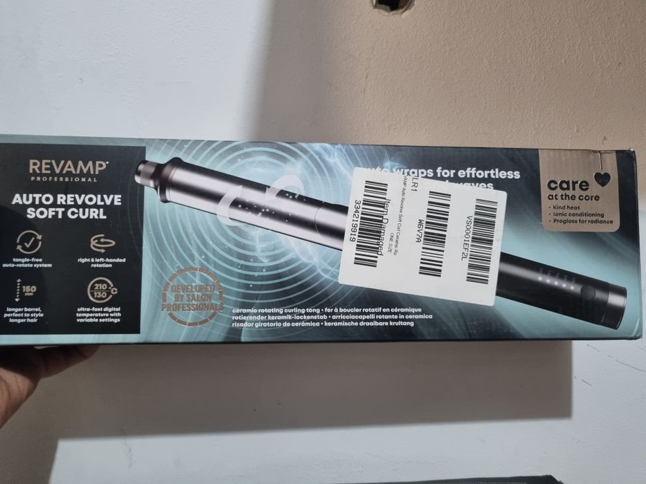 Нова REVAMP Auto Revolve Soft Curl керамична въртяща се маша за къдрици €55