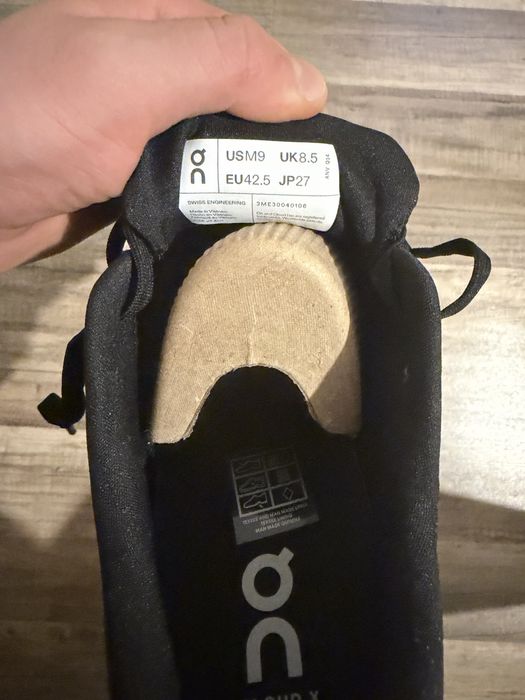 Papuci ON RUNNING On Cloud X 4 "Black Eclipse"{42.5}