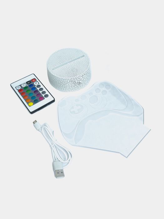 Игровой 3D светильник, RGB, USB, 3xAA