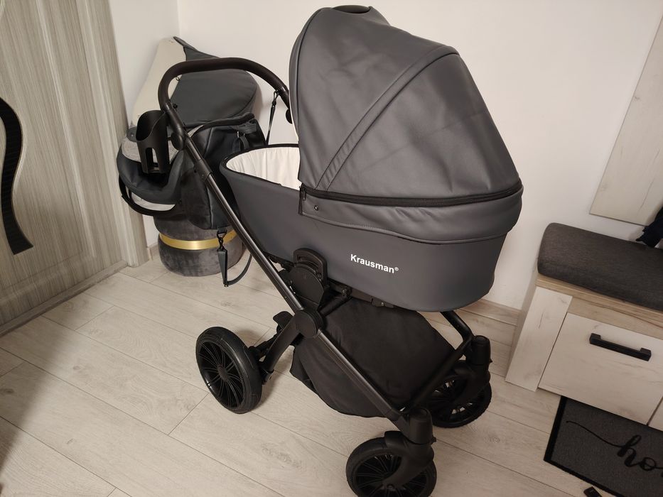 Carucior 3 în 1 Krausman Rider Soft Grey