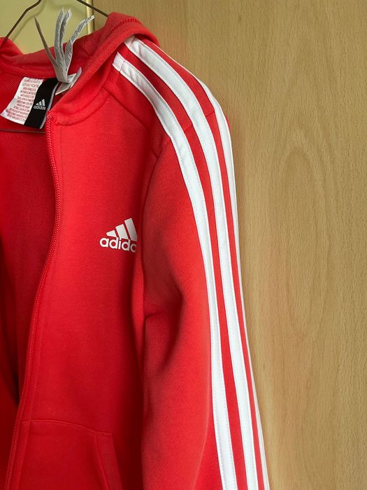 Детски суътчър с качулка и цип Adidas