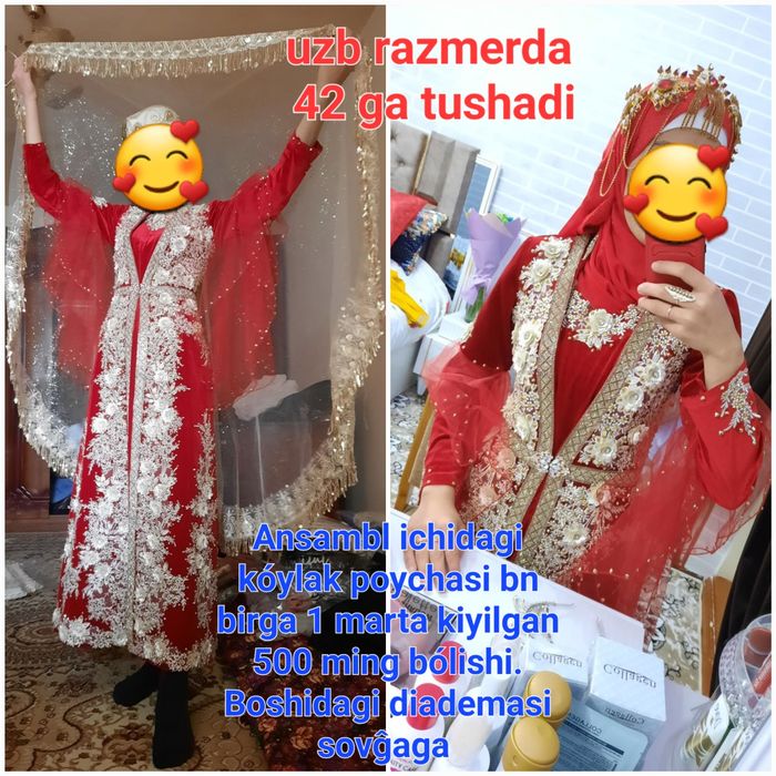 Kelinlik liboslari holati yangiday 1 marta kiyilgan