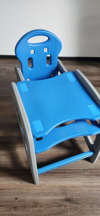 Scaun de masa multifunctional 2 in 1 Kidscare - Albastru/Gri