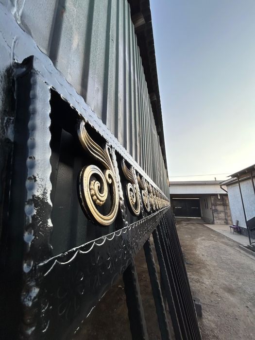 Ворота откатные вместе с забором