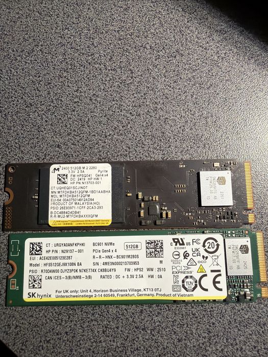 Ssd M2 nvme 512g pcie gen4x4 SKhynix Micron