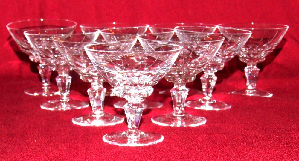 Serviciu 10 pahare de sampanie, cristal Bohemia autentic, nobile, NOI