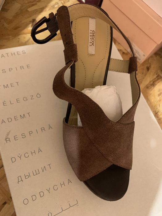 Geox Respira: Sandale cu toc si platforma