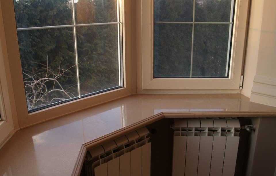 Подоконники  из камня акрил, кварц (искусственный камень)