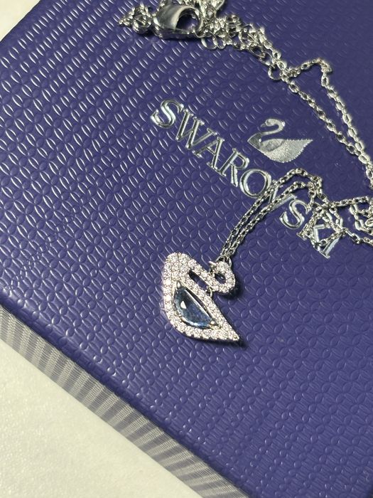 Colier Swarovski lebada albastra