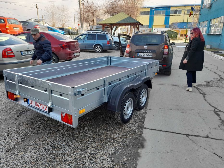 Remorca auto 750 kg dublu ax Repo, platforma ATV, apicola