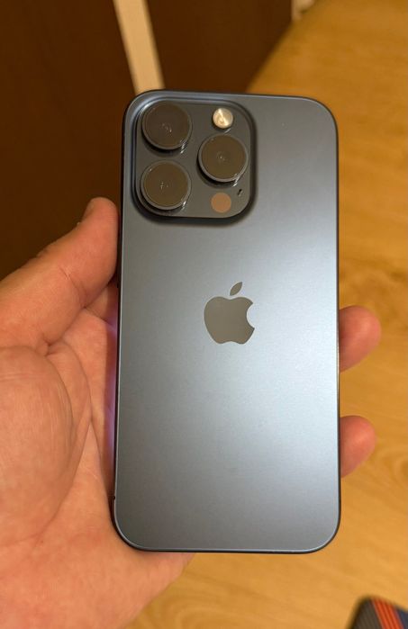 Telefon mobil Apple iPhone 15 Pro, 256 GB, Blue Titanium, Neverlocked