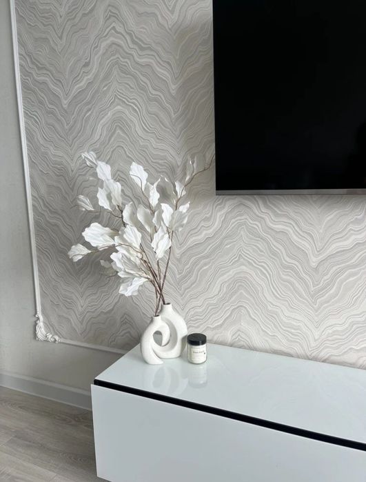 Керамическая ваза для цветов и сухоцветов интерьерная