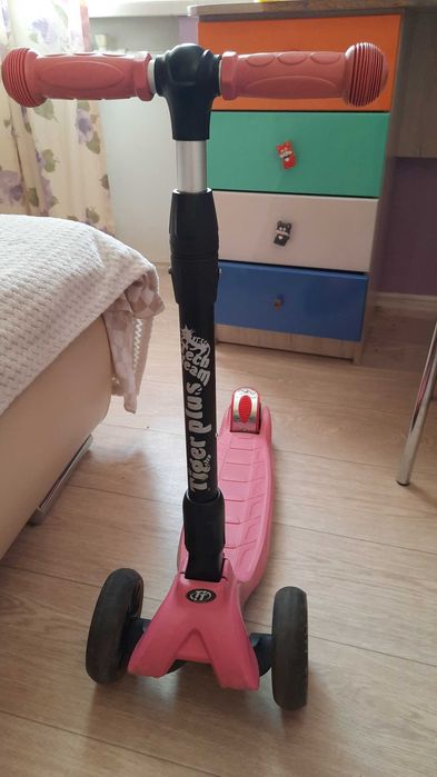 Самокат детский Tech Team Tiger plus pink розовый