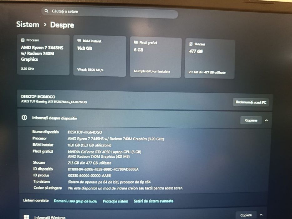 Asus Tuf Gaming  A17 Amanet BKG