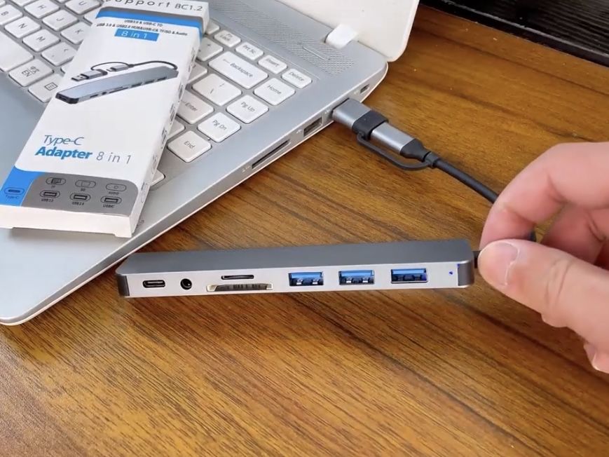 Хаб 8 в 1 для макбука, картридер