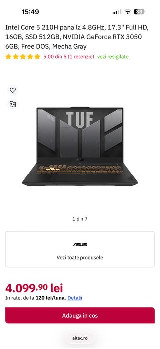 Vand laptop Asus Tuf