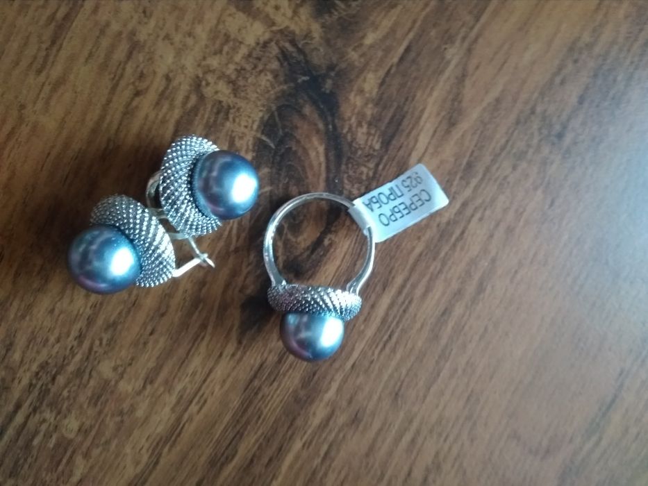 Новый серебряный набор 925й пробы