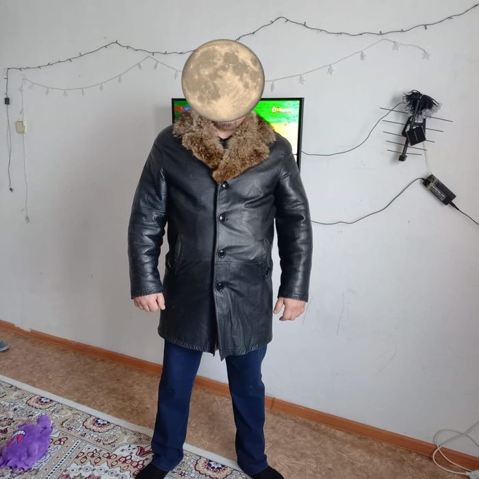 Дубленка муж. Коженная