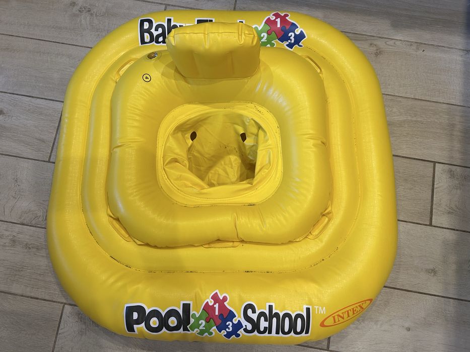 Бебешки пояс с облегалка и седалка Intex Deluxe baby floatpool school