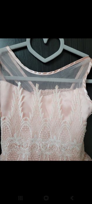 Rochie de ocazie fetite roz somon