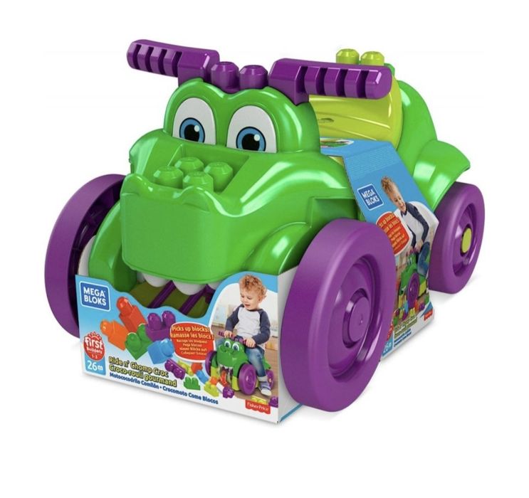 Крокодил за бутане с крачета с много други играчки