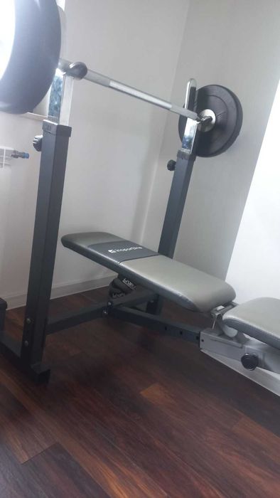 Професионална мултифункционална лежанка с лост и тежести