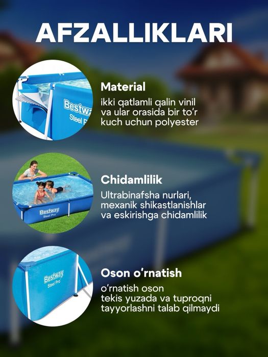 Бассейн Bestway sotiladi dostavka bepul