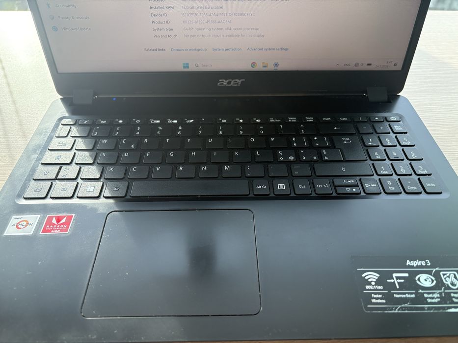 Продавам лаптоп Acer Aspire 3 A315, N19C1, 3200U