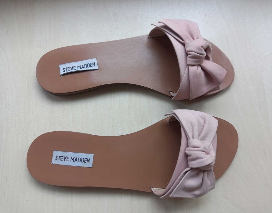 Steve Madden - Розови чехли от набук, размер 39