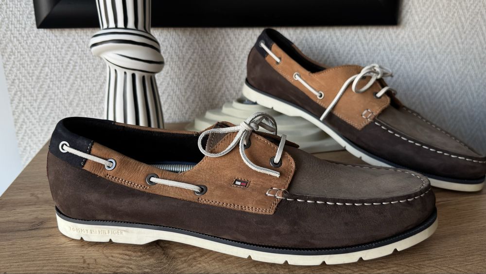Мъжки кожени мокасини Tommy Hilfiger Номер 48