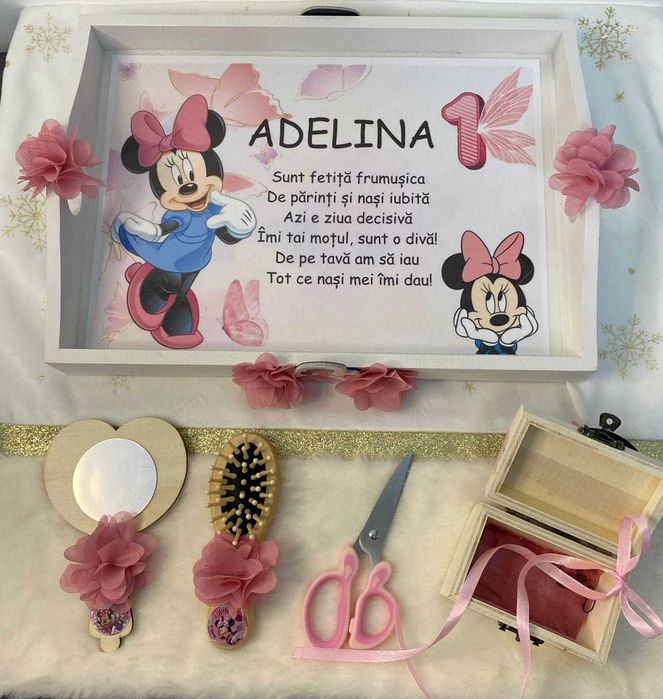 Tăviță de tăiere moț – Set complet pentru prima aniversare