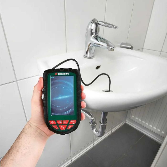 Cameră pentru inspecție, control; endoscopica, cu display color, noua sigilata, realizata in Germania; pentru locuri greu accesibile motor, canalizari