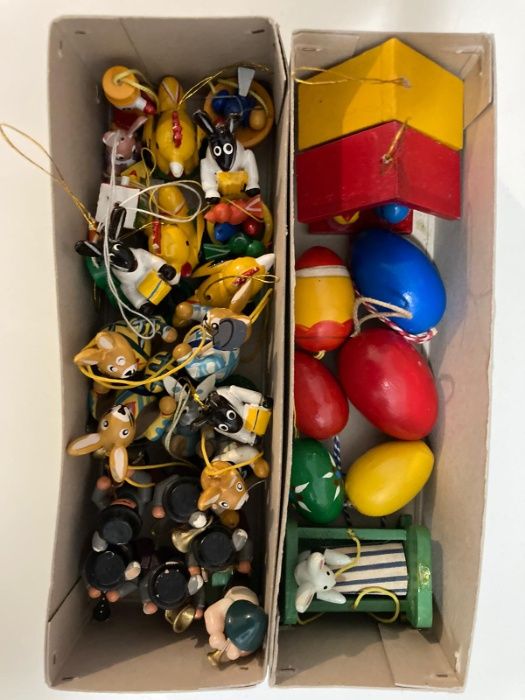 figurine din lemn sezon paste Figurine iepurasi oua decor primavara