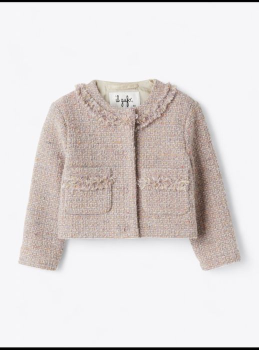 Il Gufo boxy tweed jacket jacheta fete 6 ani