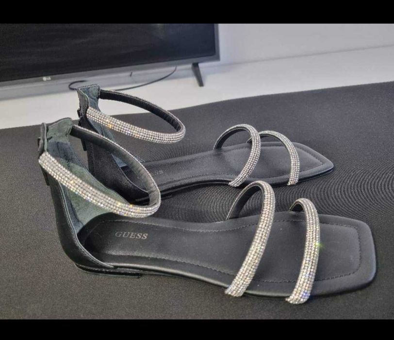 Sandale Guess Sabella negre cu strasuri