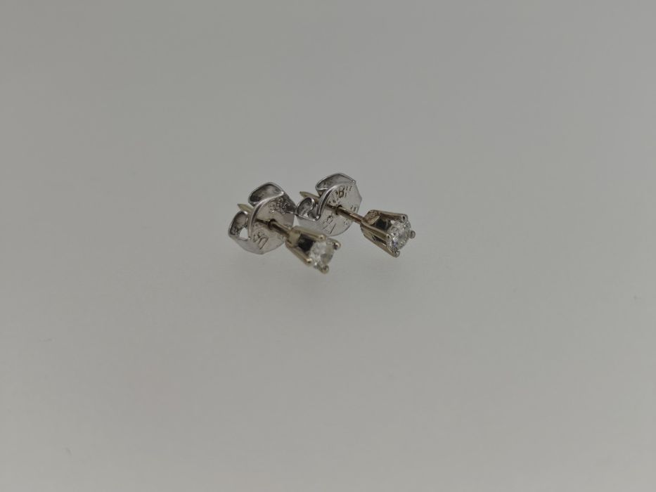 Cercei aur Solitaire cu diamant  14k 1.27gr  (r)